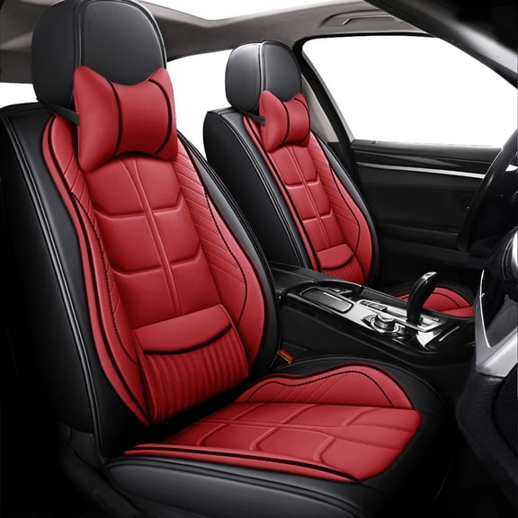 Full Set Leather Car Seat Cover 5-Seat Front Rear Protectors Fit For Toyota RAV4