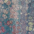 thumbnail image 3 of HomeRoots 626661 5 x 8 ft. Teal, Blue & Plum Abstract Washable Transitional Indoor & Outdoor Rectangle Area Rug, 3 of 9