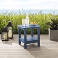 thumbnail image 1 of Inspired Home Flor Plastic Outdoor Table, Weather Resistant, Easy Maintenance, Navy, 18.8L x 15W x 18H, 1 of 9