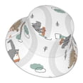 thumbnail image 3 of Kll Dino On A Skateboard Surf Bucket Hat For Women Men Packable Travel Beach Sun Hat Outdoor Rave Accessories Reflective Fisherman Cap, 3 of 9