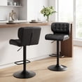 thumbnail image 2 of HOMCOM Adjustable Bar Stools Set of 2 with Footrest Back for Dining Room, 2 of 10