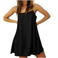 thumbnail image 1 of Birdeem Robes pour Femmes Mode Décontractée Confort Couleur Unie Camisole Sans Manches, 1 of 12