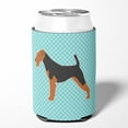 thumbnail image 2 of Carolines Treasures BB3685CC Welsh Terrier Checkerboard Blue Can or Bottle Hugger, 2 of 5
