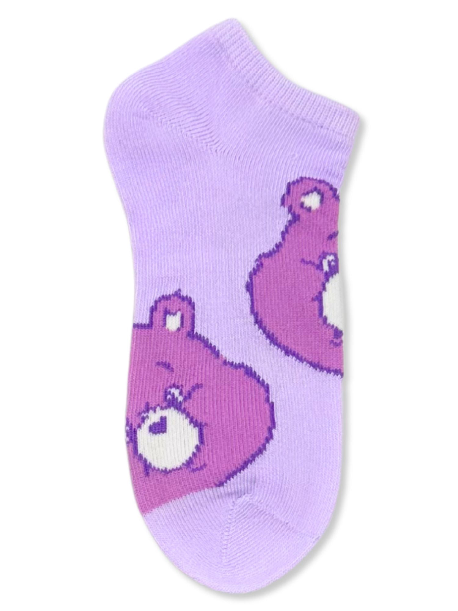 Care Bears Girls No-Show Socks, 5-Pack, Sizes S/M-M/L