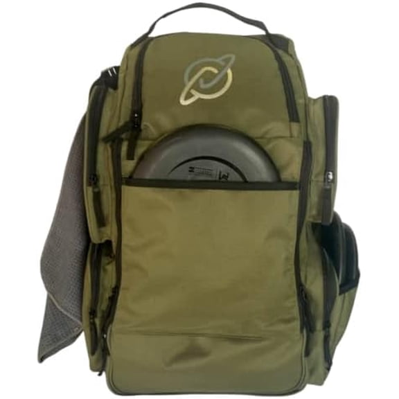 IZZO Bag - Disc Golf Backpack - 28  Disc Capacity - Large Storage Capacity - Durable, Water and Tear Resistant - Pro Quality Built to Last - (Green/Black)$$Sport & Recreation Other