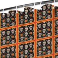thumbnail image 3 of Black Red Skull Tile Pattern Shower Curtain 36"x72" ,Bathroom Decorative Shower Curtains Set with 12 Hooks,Modern Waterproof Washable Shower Curtain, 3 of 6
