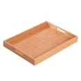 thumbnail image 2 of Tongina Bamboo Serving Platter Breakfast Coffee Table Tray Multipurpose Food Tray Decorative Tray for Eating and Serving Centerpiece 40cmx29cmx4.3cm, 2 of 5
