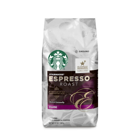 Starbucks Espresso Roast Dark Roast Ground Coffee, 12-Ounce