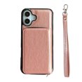thumbnail image 2 of For Iphone 16 Solid Color Zipper 11-Card Slots Bag Phone Case With Lanyard(Rose,iPhone 16 Pro Max, 2 of 6