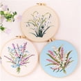 thumbnail image 2 of Yazoeia Beginner Embroidery Kits, Embroidery Starter Kits with Flower Bouquet Patterns, Embroidery Materials Clothes Colored Threads Needles Hoops Instructions S130 One size CJC912-149204, 2 of 9