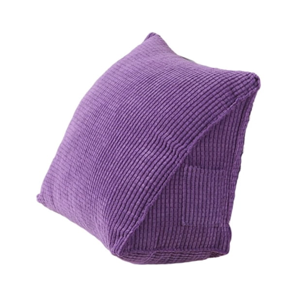 Naiovety Cojín de soporte trasero conveniente y duradero de poliéster para almohadas de cojín de soporte de larga duración Juegos de cama púrpura