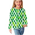 thumbnail image 2 of Spazoro Child Girls St. Patrick's Shirts Tee, Crew Neck Long Sleeve Heart Print Casual Pullover Tops for Kids Girls Green Size 4 T, 2 of 6