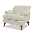 thumbnail image 3 of Jennifer Taylor Home Alana 38" Lawson Large Living Room Accent Arm Chair with Metal Casters, Light Beige, 3 of 6