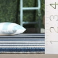 thumbnail image 4 of SAFAVIEH Courtyard Celinda Striped Indoor/Outdoor Area Rug, Navy Blue/Beige, 5'1" x 7'6", 4 of 11