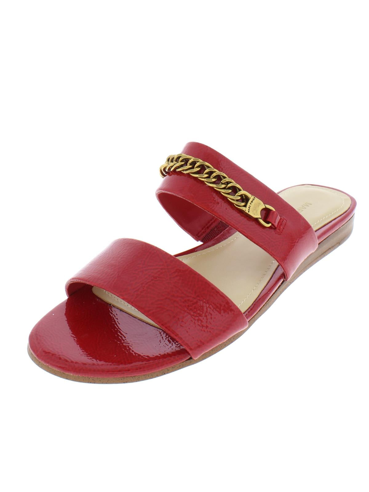 Marc Fisher - Marc Fisher Womens Faee Patent Open Toe Slide Sandals - Walmart.com - Walmart.com