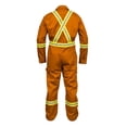 thumbnail image 3 of Safety Hi Vis Coverall with Leg Zipper 100% Cotton, 7 oz (Medium, Orange), 3 of 5