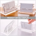 thumbnail image 4 of MasteelfCA Single Layer Desktop Business Cards Storage Box Clear Name Cards Holder, 4 of 7