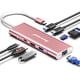 thumbnail image 1 of Adaptador multipuerto USB C Hub Ethernet 8 en 1 Hiearcool Rose, 1 of 7