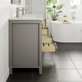 thumbnail image 6 of Eviva London 48" Transitional Gray Bathroom Vanity with White Carrara Quartz and Double Porcelain Sinks 48" W X 18" D, 6 of 8