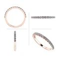 thumbnail image 3 of 14K Gold Diamond Wedding Band made w/ Lab Grown Diamonds, G-Color & VS-SI Clarity - Rose Gold Size 10, 3 of 5