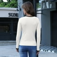 thumbnail image 2 of FEDTOSING Women’s Long Sleeve Henley T Shirts Button Down Tops Ribbed Knit Shirts Casual Basic Tops, 2 of 7