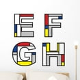 thumbnail image 1 of Mondrian Alphabets Part Full Wall Decal by Wallmonkeys Peel and Stick Graphic (24 in W x 24 in H) WM177382, 1 of 4