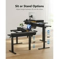 thumbnail image 6 of CHITOOMA 65″ Electric Standing Desk with LED Strip & Power Outlets, L-Shaped Corner Desk with 3 Drawers, Adjustable Height Computer Desk, Black, 6 of 6