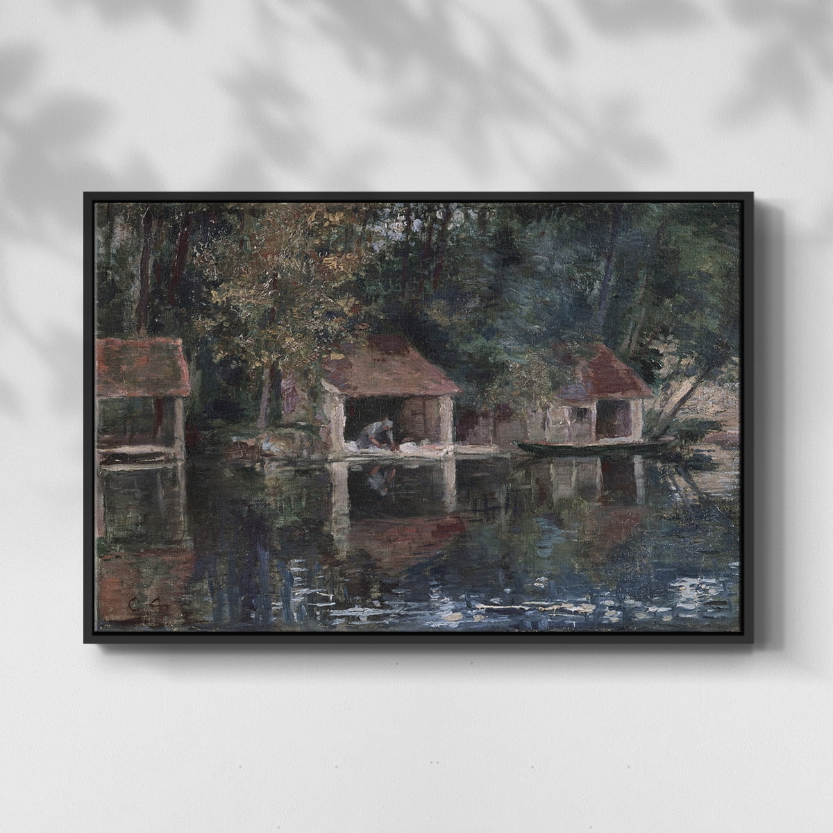 Vintage Landscape-CCCXCVIII By Wexford Home Framed in Black Wood Gallery Wrapped Canvas 27 in. x 41 in.