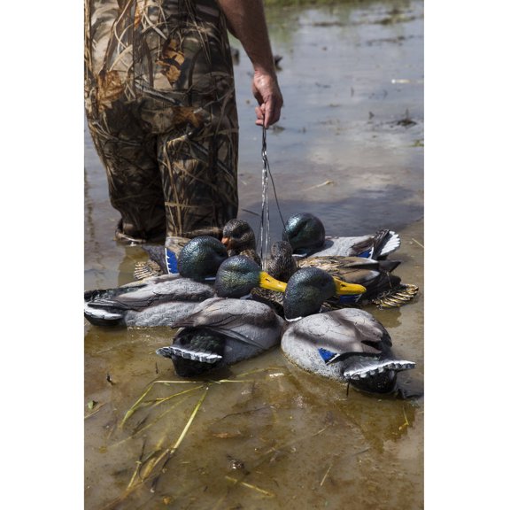 Mojo Outdoors Folding Keel Fatal Front Waterfowl Stationary Decoys, 6pcs