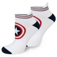 thumbnail image 2 of Captain America White Ankle Socks, 2 of 3