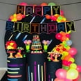 thumbnail image 6 of Glow in The Dark Happy Birthday Banner, 10ft Neon Party Supplies, Luminous Birthday Decoration for Kids & Adults, 6 of 8