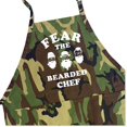 thumbnail image 3 of Apronmen, Funny aprons for men - Fear the Bearded Chef - 100% Cotton with pockets - Green Camo, 3 of 7