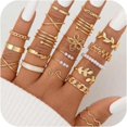 thumbnail image 1 of HAHDAXIA Stocking Stuffers for Teens Gold Stackable Rings Set for Women Vintage Knuckle Rings for Teen Girls Midi Rings Pack Statement Bohemian Stacking Rings for Women Multiple Rings Pack, 1 of 7