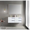 thumbnail image 2 of 48" Freestanding Bathroom Vanity with Sink & Mirror - Matte White, 2 of 5