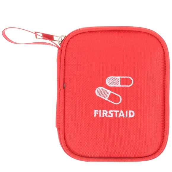 SHISUYAN Portable First Aid bag for Storage Made of Oxford Cloth Red Small Size Lightweight and Durable 7.87x3.94x1.97 Inches