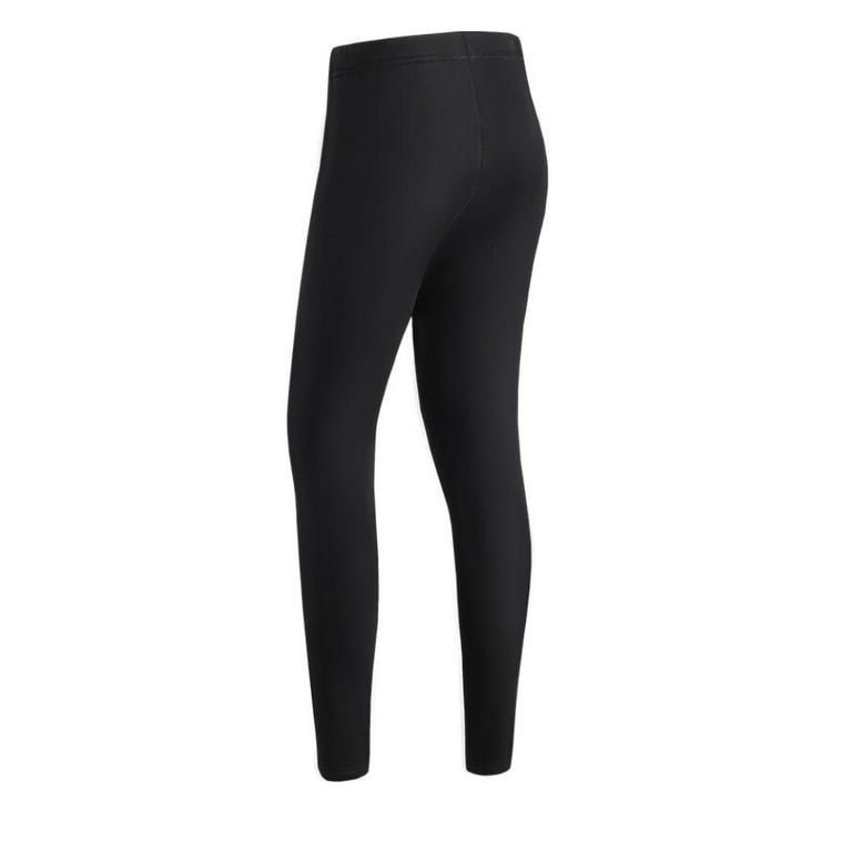 YWDJ Black Fleece Lined Leggings for Women Outdoor Women Heated Pants  Pockets Plus Velvet To Keep Warm Heated Pants Solid Color Stretch Heating  Casual