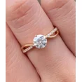 thumbnail image 3 of 1Ct Round Cut Simulated Diamond Women's Engagement Ring 14k Yellow Gold Plated 925 Sterling Silver, 3 of 3