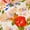 04-Orange, variant on Men's Salt Shrinking Seersucker Cotton Floral Print Necktie