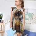 thumbnail image 4 of Vsdgher Chapeau de Soleil pour Filles Chemises de Nuit Manches Courtes à Volants Robe de Nuit Pyjama pour Fête Pyjama-TG, 4 of 6