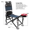 thumbnail image 5 of TidBay 13 Gear Rise Fall 21cm Adjustment Fishing Chair with Backrest Rod Holder Folding Fishing Deck Chair Fisherman Gift, 5 of 7