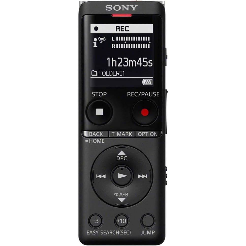 Sony ICD-UX570 Digital Voice Recorder (Black) + 16GB Memory Card - Essential Kit (International Version)