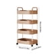 thumbnail image 3 of Carrito de Cocina de 4 Niveles de Plástico con Reposabrazos, Estantes Ventilados, Ruedas Móviles, Organizador Multiusos para Baño, Sala de Estar, 99x35x22cm, 3 of 6