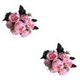 thumbnail image 1 of Bewildely Ramo de 8 cabezas/ramo de peonía Artificial, simulación de Mini peonía, de oficina para el hogar, suministros de decoración para fiesta rosado 2piezas Bewildely CBP049787, 1 of 1
