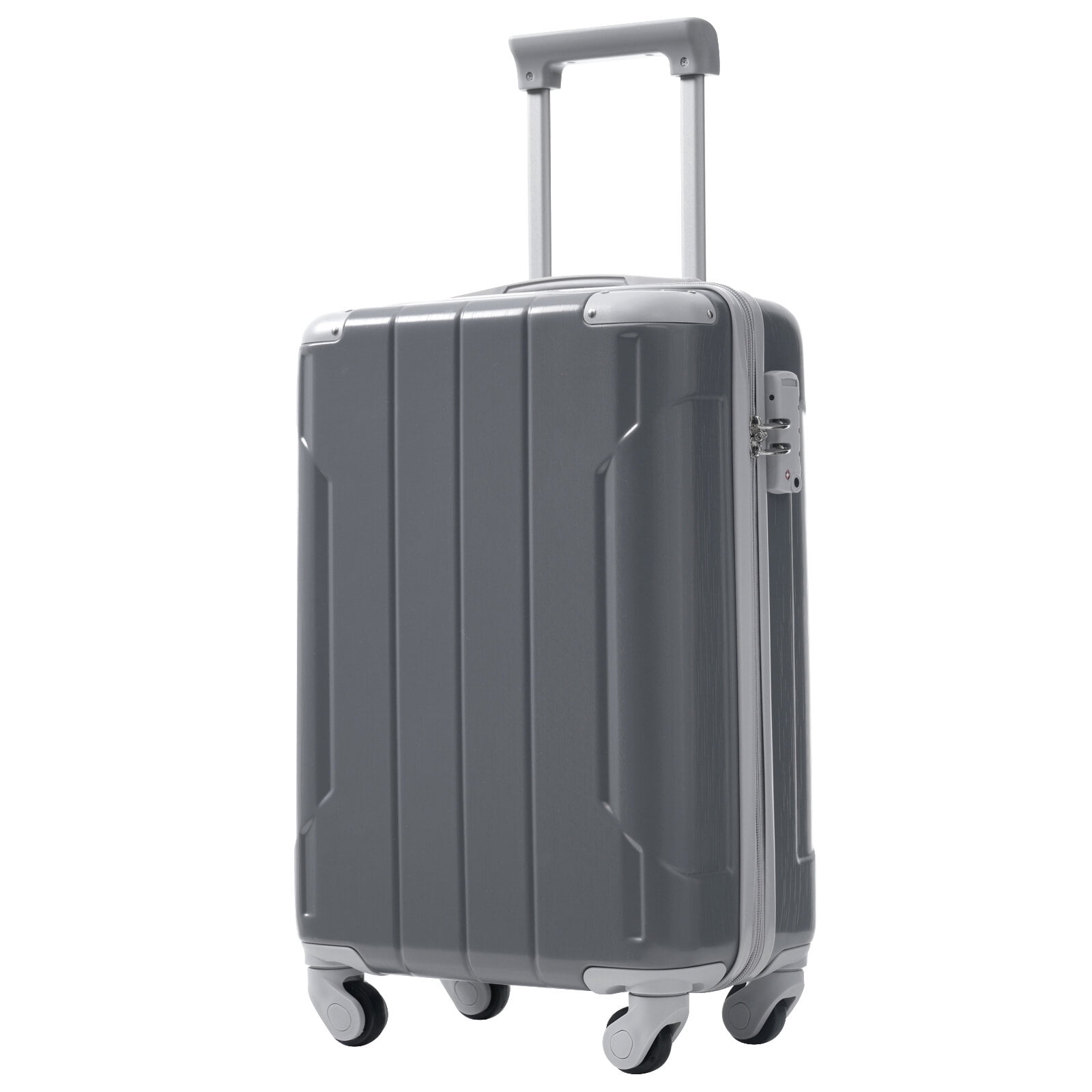 Hardside Suitcase, 20 Inch Carry On Luggage Set 3 Piece with Spinner Wheels, Lightweight Hardshell ABS Suitcase for Weedend Getaways, Business Travel, Cool Gray Hardside Luggage