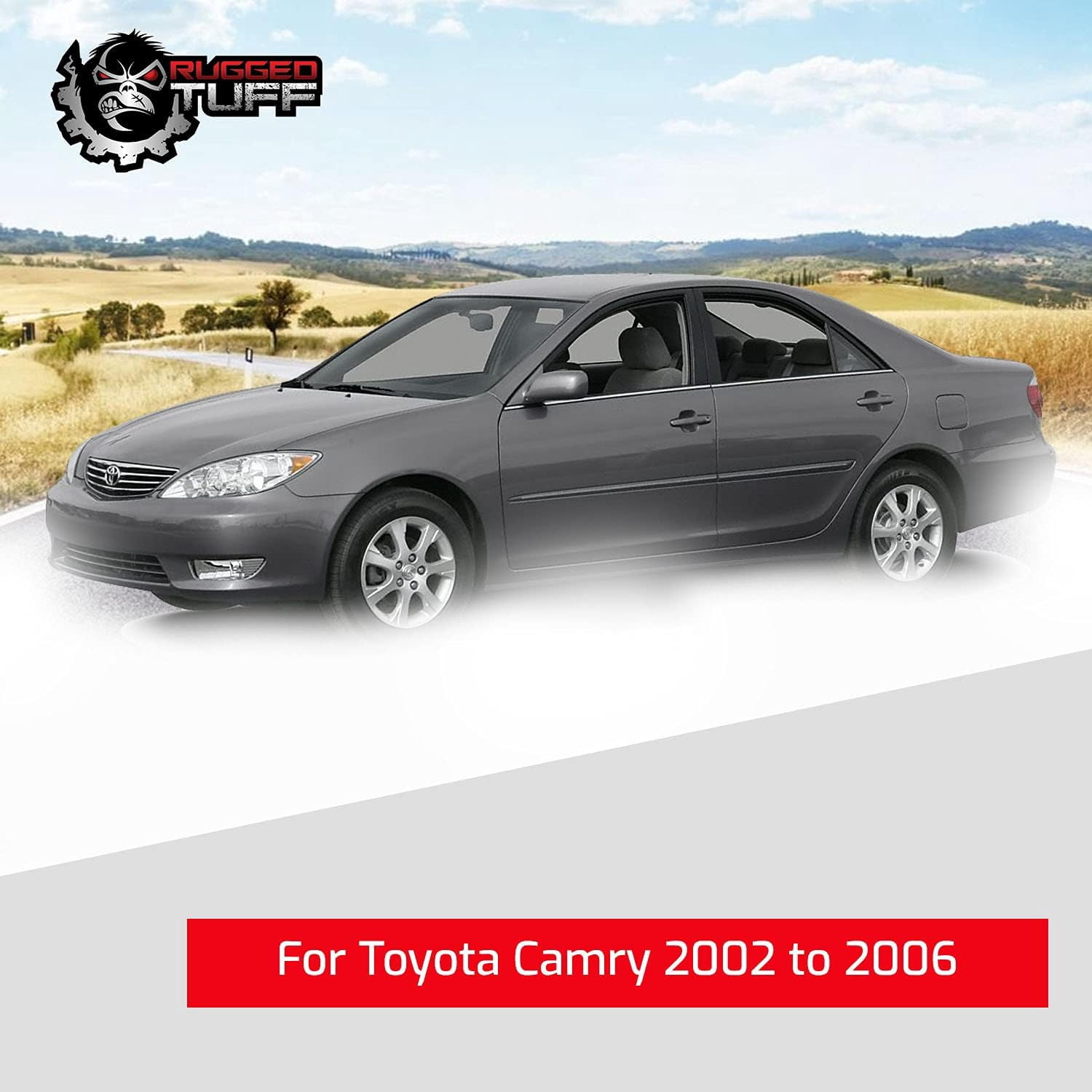 Rugged TUFF Driver Side Mirror Glass Replacement for 2002-2006 Toyota Camry (Non-Heated)