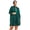 Navy Emerald Isles, variant on Women's Plus Size Eyelet Cover-Up Shirt