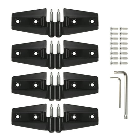 Unique Bargains 1 Set Anti-Rust 4 Door Door Hinge No.55395385AC/55395384AC Fit for Jeep Wrangler JK 2007-2018 Black