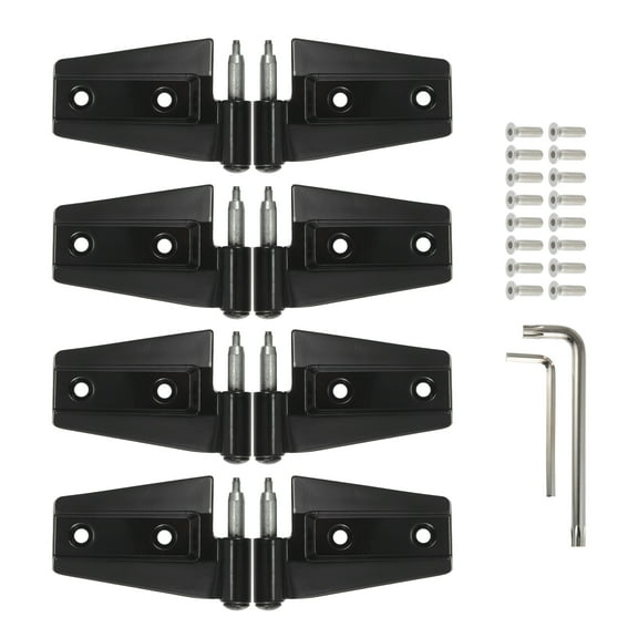 Unique Bargains 1 Set Anti-Rust 4 Door Door Hinge No.55395385AC/55395384AC Fit for Jeep Wrangler JK 2007-2018 Black