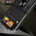 thumbnail image 6 of JTCASES for Samsung Galaxy Z Flip 4 Case with Sliding Lens Window Magnetic Car Mount Rotating Kickstand Hybird 3-layer Non-slipping Military-grade Protection Shell, Black, 6 of 11