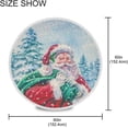 thumbnail image 4 of Coolnut Santa Claus Round Tablecloth 60", Waterproof Stain and Wrinkle Resistant Washable Decorative Table Covers for Kitchen Dining Tabletop Party Outdoor Picnic Christmas Decor, 4 of 7